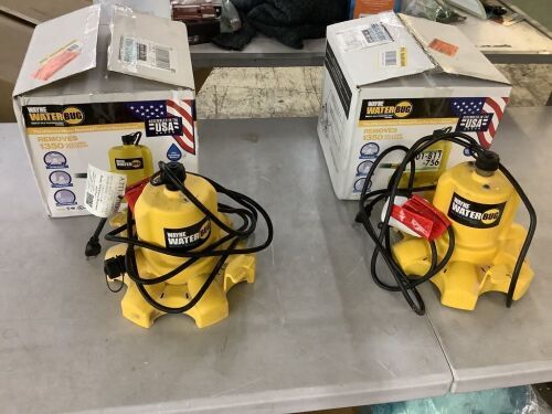 Lot of (2) Wayne 1/6 HP WaterBUG Submersible Utility Pump with Multi-Flo Technology - Lot 427JF