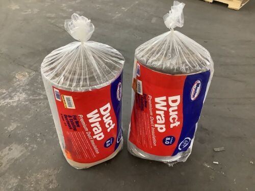 Lot of (2) Master Flow 60 sq. ft. R-8 Insulated Duct Wrap - Lot 128JF