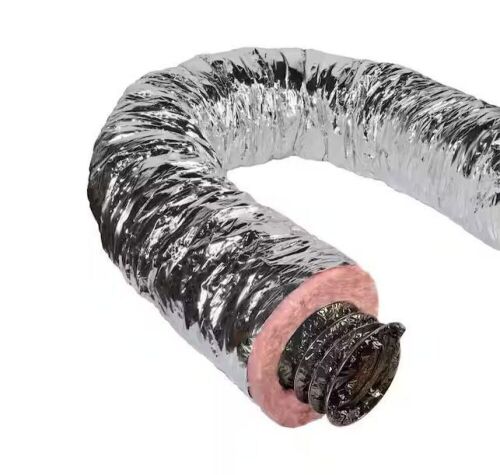 Master Flow 6 in. x 25 ft. Insulated Flexible Duct R6 Silver Jacket - Lot 212JF