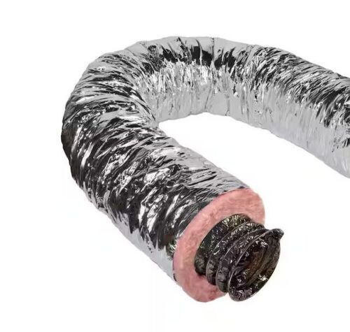 Master Flow 10 in. x 25 ft. Insulated Flexible Duct R6 Silver Jacket - Lot 213JF
