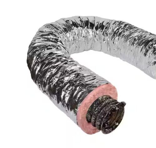 Master Flow 5 in. x 25 ft. Insulated Flexible Duct R6 Silver Jacket - Lot 310JF