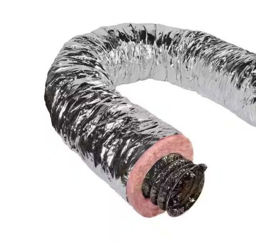 Master Flow 4 in. x 25 ft. Insulated Flexible Duct R6 Silver Jacket - Lot 626JF