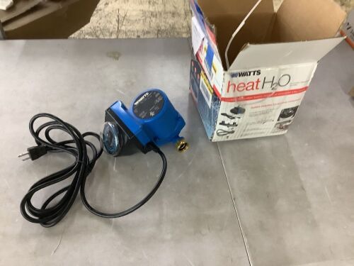 Watts Hot Water Recirculation System, heat H2O, 24 Hr Programmable Timer - Missing Valve and Supply Lines - Lot 221JF