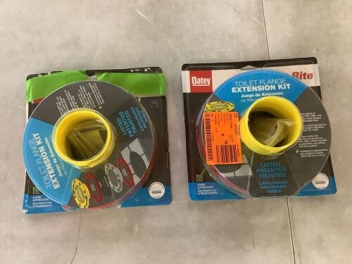 Lot of (2) Oatey 1/4 in. - 1-5/8 in. Toilet Flange Extender Kit - Lot 713JF