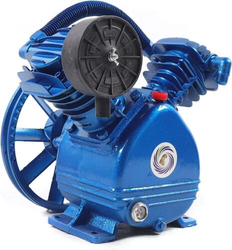  3HP 175psi V-Style Air Compressor Piston Pump Head Two-Stage Air Compressor Pump Replacement Cast Iron, V-0.25/12.5  - Lot 80