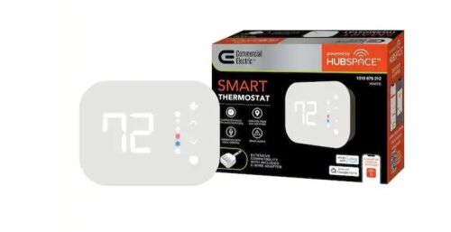 Commercial Electric Wi-Fi and Bluetooth Enabled Smart Programmable Thermostat with Schedules Powered by Hubspace - Lot 524JF