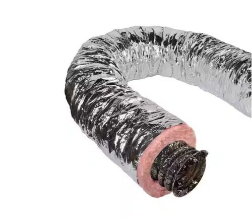 Master Flow 8 in. x 25 ft. Insulated Flexible Duct R6 Silver Jacket - Lot 612JF