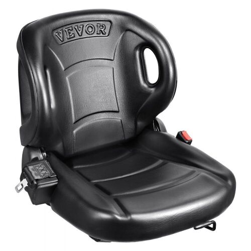 VEVOR Universal Forklift Tractor Seat with Adjustable Angle Back, Micro Switch and Seatbelt - Lot 87