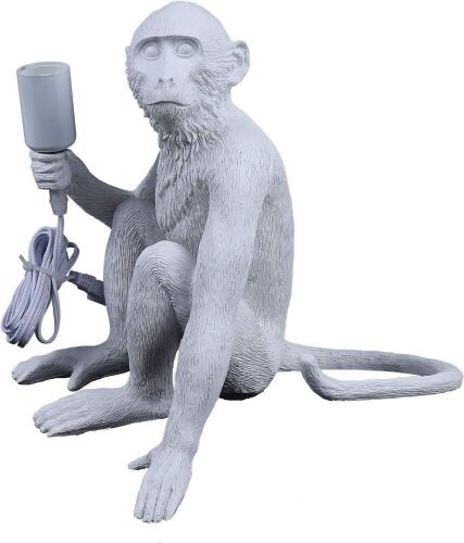 Resin Monkey Desk Lamp  - Lot 651