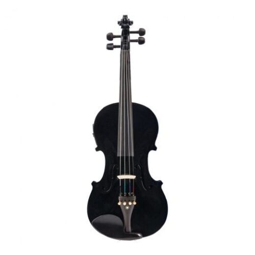 Glarry GV102 4/4 Acoustic EQ Electric Solid Wood Violin Black - Lot 664