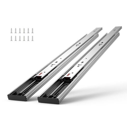 VEVOR 10 Pairs of 20 Inch Drawer Slides Side Mount Rails, Heavy Duty Full Extension Steel Track, Soft-Close, 100 Lbs Load Capacity - Lot 760