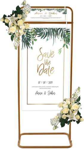 Modern Iron Frame for Welcome Signs, Seating Charts, and Guest Lists - Lot 851