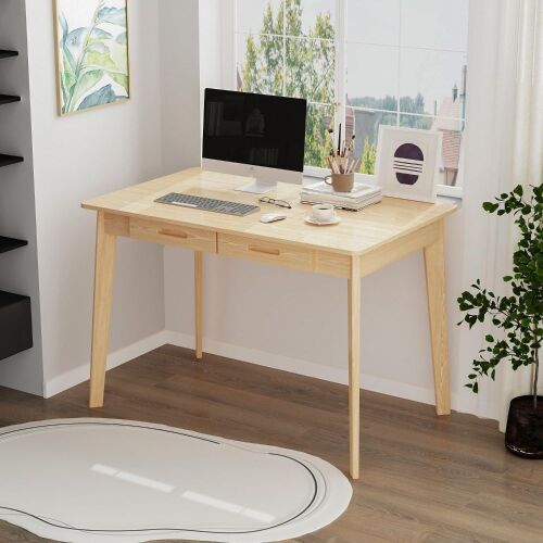 FUFU&GAGA 39” Office Desk with 2 Drawers  - Lot 158WG