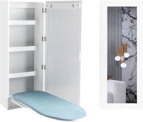 Wall Mounted Ironing Board Cabinet with Mirror - Lot 25