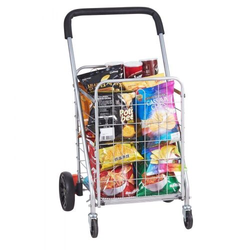 VEVOR Folding Shopping Cart, 110 lbs Max Load Capacity - Lot 300