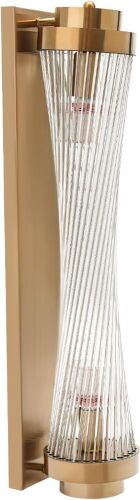 Gold Wall Sconce Lamp with Clear Glass - Lot 717