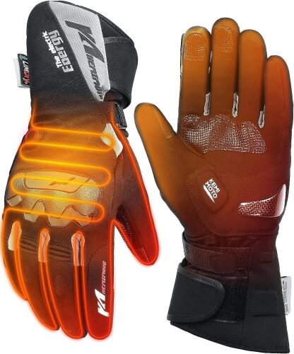 KEMIMOTO Heated Motorcycle Gloves with Hard Protective Sheilds - Lot 1404