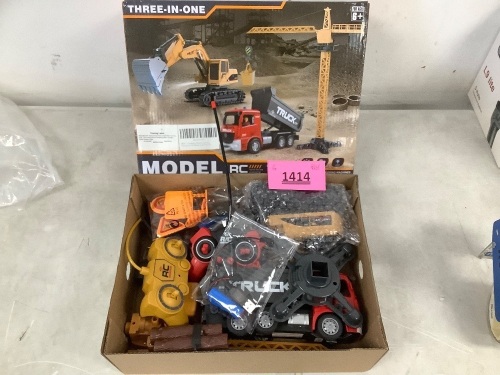 Remote-Control-Excavator and Dump-Truck - Kids-Play- Construction-Engineering-Vehicles Toy Set - Lot 1414