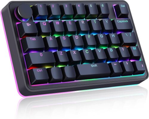 Koolertron Single-Handed Macro Mechanical Keyboard, Gaming Keypad 39 Fully Programmable Keys - Lot 1418
