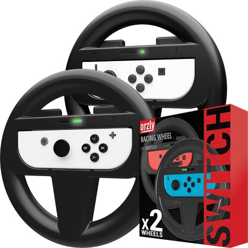 Orzly Steering Wheels for Nintendo Switch & OLED Console JoyCons - Lot 1437