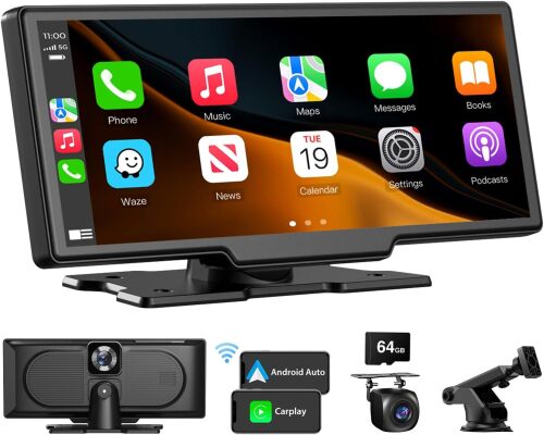 Portable Wireless CarPlay Touchscreen for Car: 4K Apple Carplay & Android Auto Car Play - Lot 1504