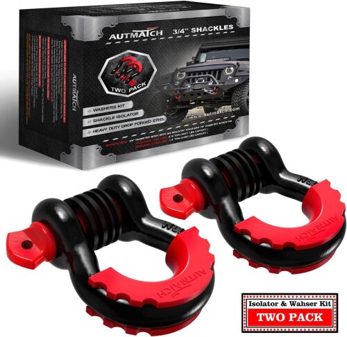 AUTMATCH D Ring Shackle 3/4", 2-Pack - Lot 1507