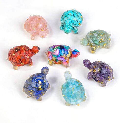 Crystal Turtle Figurine Set - Lot 1379