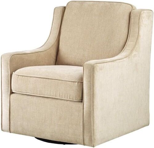 Madison Park Harris Swivel Chair, Cream  - Lot 45