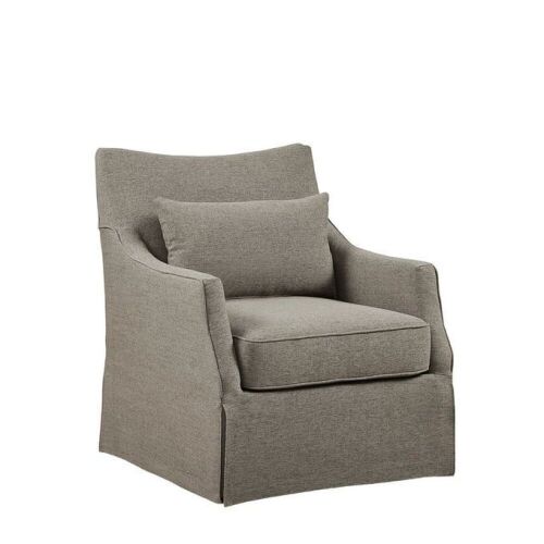 Martha Stewart London Tan Skirted Swivel Chair - Lot 96