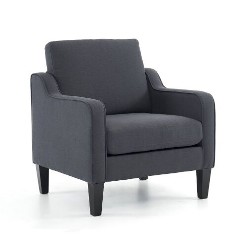 VINGLI 30" Linen Mid Century Modern Oversized Upholstered Accent Chair - Lot 119