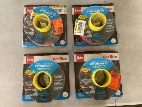 Lot of (4) Oatey 1/4 in. - 1-5/8 in. Toilet Flange Extender Kit - Lot 245JF