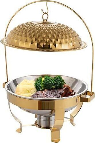 6.3QT Round Stainless Steel Chafer with Hanging Lid  - Lot 271