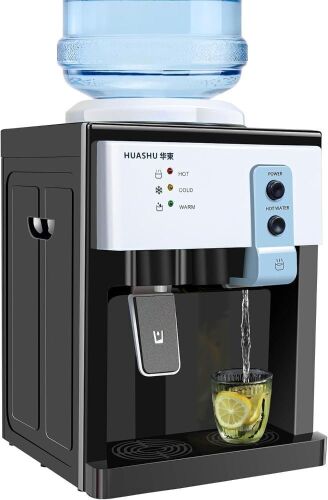 Mini 14''H Floorstanding Top Loading Water Dispenser, Hot & Cold, for 1 to 5 Gallon Bottles  - Lot 277
