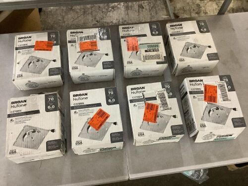 Lot of (8) Broan-NuTone 70 CFM Replacement Motor Wheel for 695A Bathroom Exhaust Fan - Lot 544JF