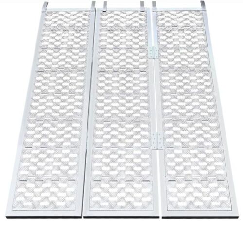 Folding Aluminum Trailer Ramps 6' x 4.5' - Needs Screws for 2 Hinges on One Panel - Lot 69