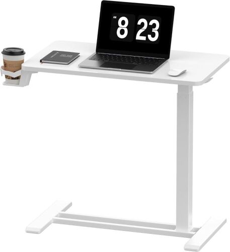 FLEXISPOT H7 Adjustable Overbed Bedside Table with Wheels - Lot 425WG