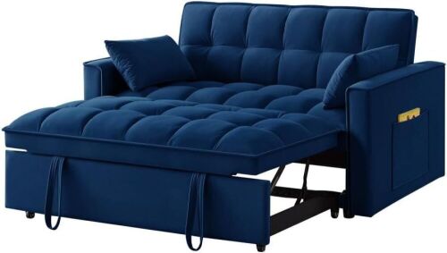 4 in1 Pull-Out Loveseat Sofa Bed with Armrests & Storage Pockets - Lot 10