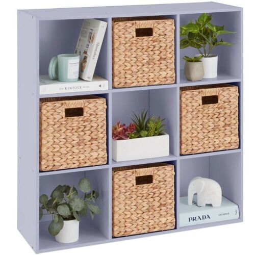 9-Cube Bookshelf Storage Display w/ 3 Removable Panels, Customizable Design - Lot 252