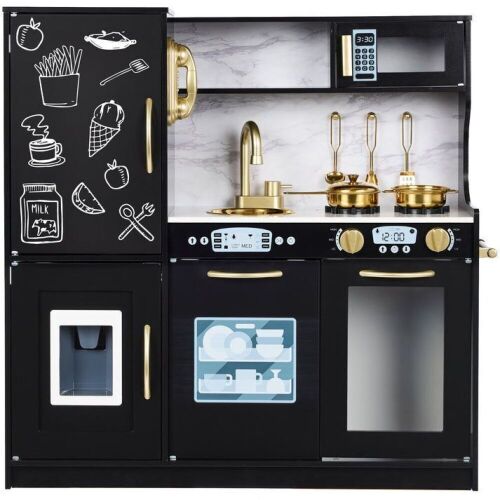 Pretend Play Kitchen Wooden Toy Set for Kids with 11 Accessories - Lot 803