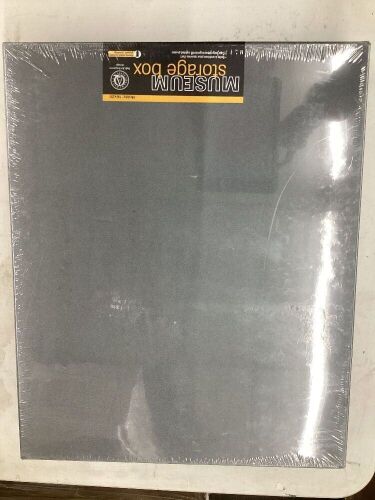 Lineco museum archival storage box, !6.75x20.75x3in drop front design. - Lot 108