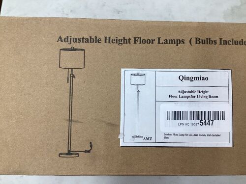 Qingmiao Modern floor lamp for living room, Adjustable height standing lamp - Lot 120