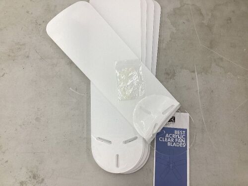 Stauber universal replacement fan blades- clear acrylic (42in fan) - Lot 123