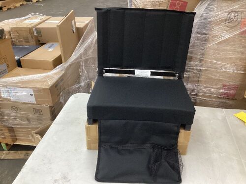 sport beats stadium seats with back support bleacher chair (black) - Lot 124