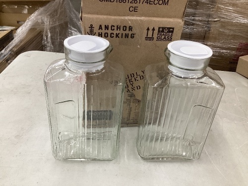 anchor hockinh 2 quart bistro pitcher with lid pack of two - Lot 132
