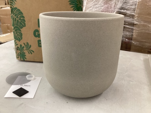 le tauci 10 in plant pot, ceramic pots for plants with drainage hole and rubber plug (charcoal grey) - Lot 133