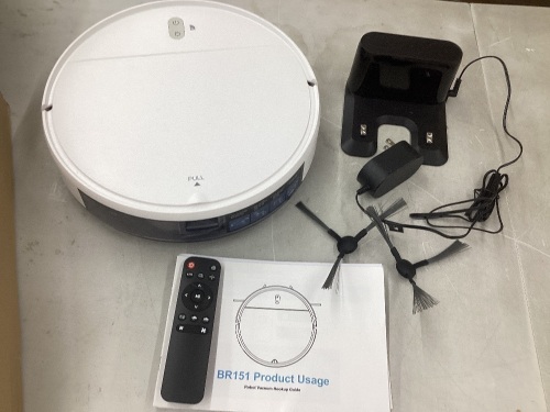 Robot Vacuum and Mop Combo Wifi/App/ Voice, Robotic Vacuum Cleaner with Scedule, 2 in 1 mopping robot with water tank and dustbin self-charging  - Lot 136