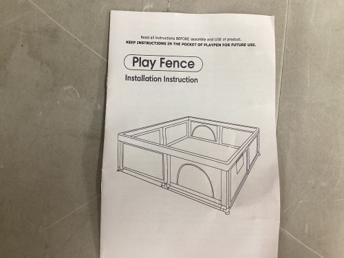 Baby Playpen 50x50 in, Play Pens for Babies and Toddlers Baby Fence Baby Yards for Indoor & Outdoor wit Breathable Mesh Anti-Fall Playpen - Lot 163