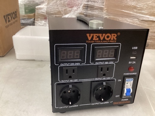 Vevor Watt Voltage converter transformer will not power up - Lot 179