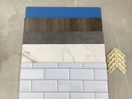 5PCS Double Sided 10 Patterns Photography Backdrop Boards 16x16 Background surface with 4 brackets cement marble wood brick texture backdrop for food kewelry shopping  - Lot 181