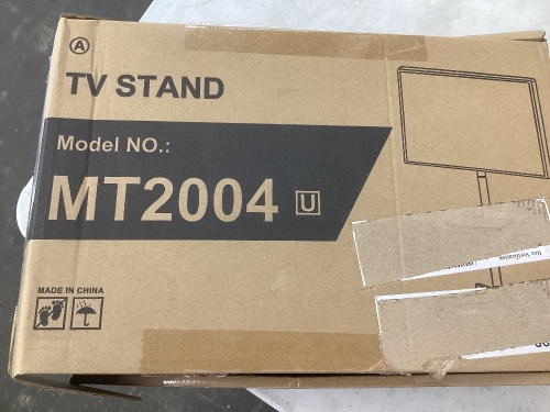 ROLLING TV STAND Mobile tv stand on wheels for 32-85in screens up to 132 lbs height adjustable moblie tv cart with metal shelf model no. MT2004 - Lot 185